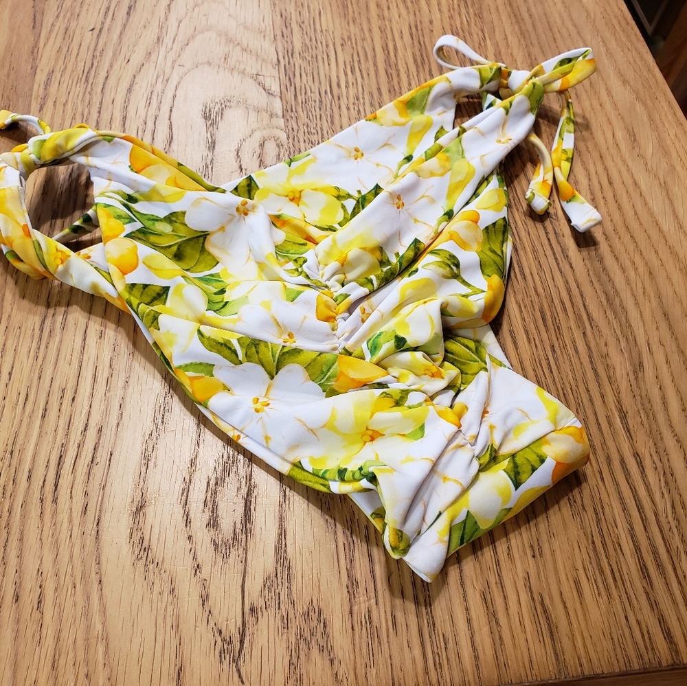 NWT RARE xs roxelle fused hawaii puakenikeni aloha cheeky tie biki bottom - Picture 3 of 7